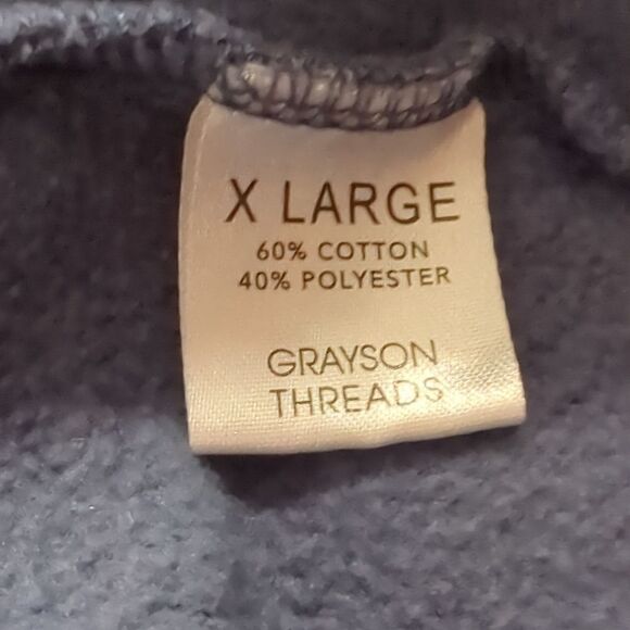 Grayson/Thread Blue Graphic Cropped Sweatshirt - Picture 6 of 6